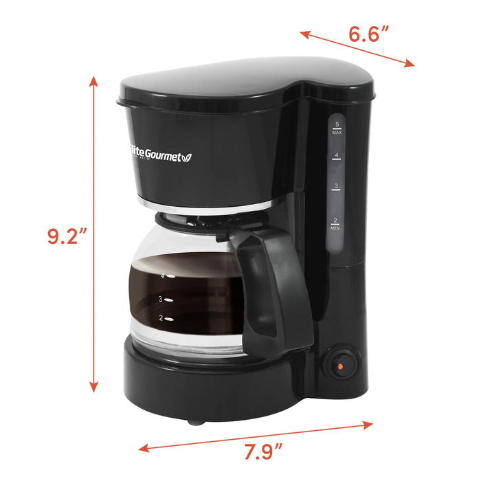 Elite Gourmet EHC-5055 Automatic 5-Cup Brew & Drip Coffee Maker#10A18