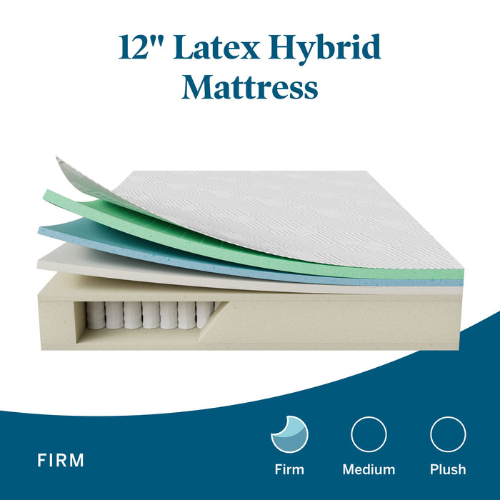 LUCID 12 Inch Latex Hybrid Mattress #7G1