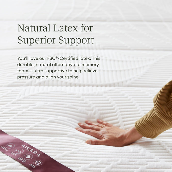 AWARA Natural Hybrid Twin Mattress  Certified Natural Latex #7G2