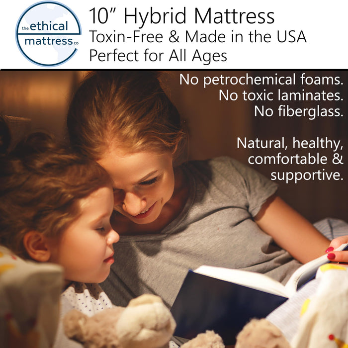 ETHICAL MATTRESS CO 10" Toxin-Free Hybrid Mattress #7Q1