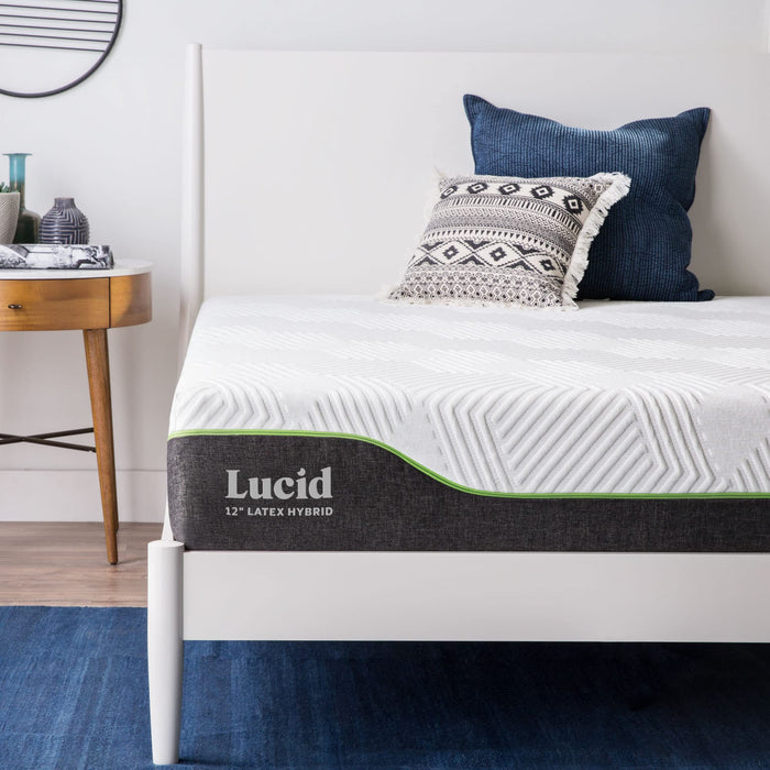 LUCID 12 Inch Latex Hybrid Mattress #7G1