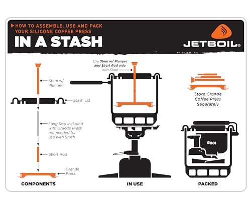 Jetboil Silicone French Press Coffee Maker Camping #12A22