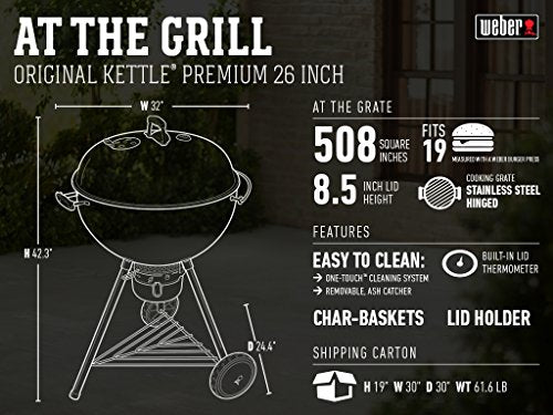 Weber Original Kettle Premium Charcoal Grill #5KK