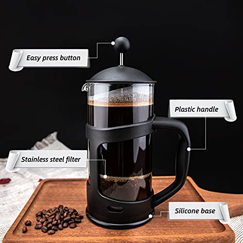 RAINBEAN Mini French Press Coffee Maker #12A15