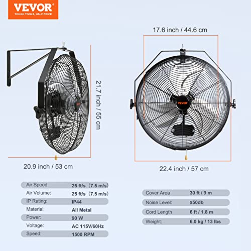 VEVOR 18 Inch Wall Mount Fan #8E4