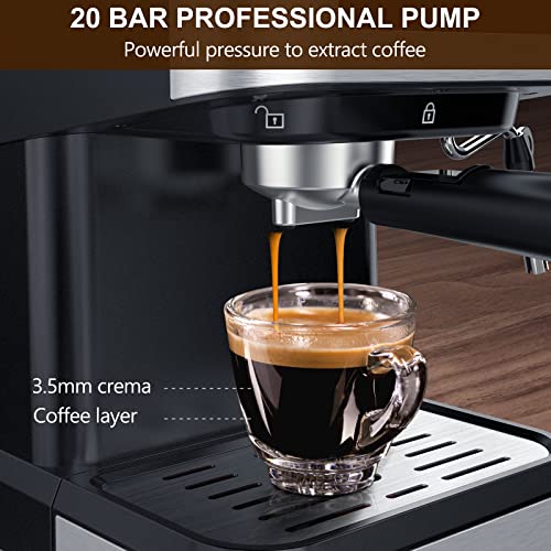 ICUIRE Espresso Machine with Milk Frother #13A35